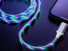 Kabel LED Reekin 3in1 micro-USB - Lightning + USB Type-C - USB Type A 1 m White (CAB-020-1M) - obraz 5