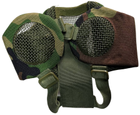 Маска для страйкбола с защитой ушей с вентиляцией, Тактическая маска зеленая с сеткой на лицо Multicam UKR - изображение 4