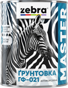 Грунтовка антикоррозионная ГФ-021 Zebra Master 1217 М17 0.8 кг Серая (4823048031852)