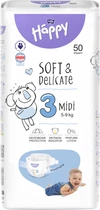 Подгузники Bella Baby Happy Soft & Delicate Midi 5-9 кг 50 шт (5900516605391)