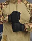 Тактические штурмовые полнопалые перчатки L черные (17100) - изображение 2