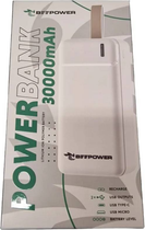 Портативний зарядний пристрій Beepower BP-30 30000mAh Mega Power Bank Charger 2x White (BP-30WH) - зображення 5