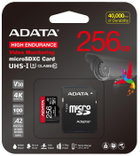 Карта пам'яті ADATA High Endurance MicroSDXC UHS-I 256GB (AUSDX256GUI3V30SHA2-RA1) - зображення 3