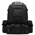 Рюкзак тактичний +3 підсумки AOKALI Outdoor B08 75L Black - зображення 2