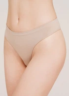 Трусики стрінги жіночі безшовні Giulia STRING BRIEFS L/XL Beige-naturale