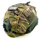 Кавер-чехол на тактический шлем FAST, ТОР-Д универсальный с подсумком для АКБ - изображение 4