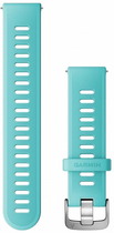 Pasek silikonowy Garmin do Venu / Forerunner 645 / Forerunner 245 / Forerunner 55 Turquoise (753759281847) - obraz 1