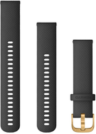 Ремінець Garmin для Venu 20 мм Black / Gold (753759229931) - зображення 1