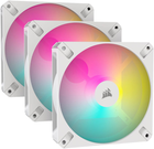 Вентилятор Corsair iCUE AR120 Digital RGB 120 mm PWM Fan Triple Pack White (CO-9050169-WW) - зображення 1