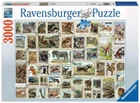 Puzzle Ravensburger Tierbriefmarken 17079 3000 elementów (4005556170791) - obraz 1