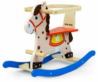 Koń-fotel bujany Milly Mally Lucky 12 Czerwono-błękitny (5901761126112) - obraz 1