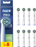 Насадки для електричної зубної щітки Oral-b Braun Pro Cross Action, 8 шт білі (8006540847855) - зображення 1