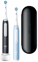 Набір електричних зубних щіток Oral-b Braun iO3 Чорна та Блакитна + Футляр (8006540731772) - зображення 3