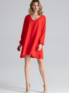 Sukienka trapezowa damska mini Figl M566 S-M Czerwona (5902194340144) - obraz 4