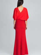 Sukienka kopertowa długa letnia damska Figl M577 L Czerwona (5902194344326) - obraz 4