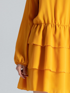 Sukienka trapezowa damska mini Figl M601 XL Musztardowa (5902194349147) - obraz 4