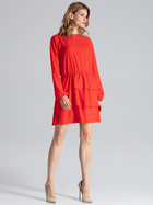 Sukienka trapezowa damska mini Figl M601 L Czerwona (5902194349178) - obraz 4