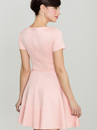Sukienka trapezowa damska mini Lenitif K090 XL Różowa (5902194301268) - obraz 2
