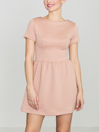 Sukienka trapezowa damska mini Lenitif K147 S Różowa (5902194308632) - obraz 1