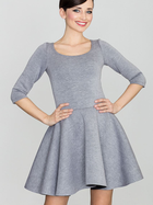 Sukienka trapezowa damska mini Lenitif K227 M Szara (5902194304245) - obraz 1