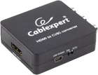 Перехідник Cablexpert HDMI — RCA Чорний (DSC-HDMI-CVBS-001) - зображення 2