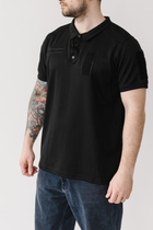 Чоловіча футболка мілітарі-поло з липучками для шевронів, чорний, розмір S - зображення 5