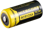 Bateria Nitecore NL166 CR123A 650 mAh Li-ion (6952506490318) - obraz 1