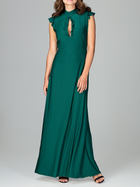 Плаття вечірнє довге жіноче Lenitif K486 M Зелене (5902194353731) - зображення 3