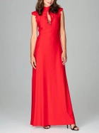 Sukienka trapezowa damska wieczorowa Lenitif K486 L Czerwona (5902194353823) - obraz 4