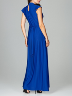Sukienka trapezowa damska wieczorowa Lenitif K486 S Niebieska (5902194353847) - obraz 2
