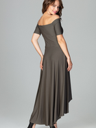 Sukienka długa letnia damska Lenitif K485 S Oliwkowa (5902194353526) - obraz 2