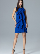 Плаття коротке літнє жіноче Figl M622 XL Синє (5902194357159) - зображення 3