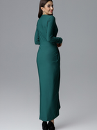 Sukienka kopertowa długa jesienna damska Figl M636 S Zielona (5902194361415) - obraz 3