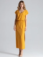 Плаття довге літнє жіноче Figl M668 XL Гірчичне (5902194367967) - зображення 1