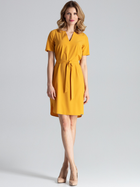 Плаття-футболка міді літнє жіноче Figl M669 XL Гірчичне (5902194368124) - зображення 3