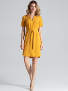 Плаття-футболка міді літнє жіноче Figl M669 XL Гірчичне (5902194368124) - зображення 4
