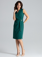 Плаття на запах міді літнє жіноче Lenitif L037 S Зелене (5902194368612) - зображення 3