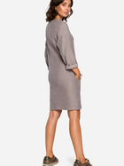 Sukienka krótka jesienna damska BeWear B096 XL Szara (5903068425196) - obraz 2