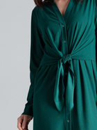 Sukienka koszulowa midi letnia damska Lenitif L031 S Zielona (5902194365574) - obraz 5
