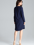 Плаття-сорочка міді літнє жіноче Lenitif L031 M Темно-синє (5902194365543) - зображення 2