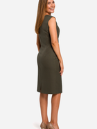 Sukienka ołówkowa damska z rozcięciem Stylove S174 2XL Khaki (5903068444340) - obraz 2