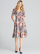 Плаття міді літнє жіноче Figl M673 XL Різнокольорове (5902194370400) - зображення 1