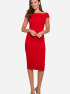 Sukienka midi letnia damska Makover K001 2XL Czerwona (5903068457180) - obraz 1