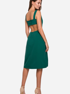 Плаття міді літнє жіноче Makover K011 2XL Зелене (5903068459184) - зображення 2