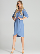 Sukienka midi letnia damska Figl M702 S Niebieska (5902194379960) - obraz 4