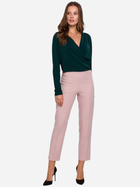 Spodnie slim fit damskie Makover K035 XL Różowe (5903068462528) - obraz 3