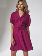 Плаття-сорочка коротке літнє жіноче Figl M739 S Фуксія (5902194385879) - зображення 4
