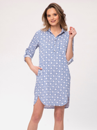 Плаття-сорочка коротке літнє жіноче Look Made With Love 715 L-XL Голубе (5903999304621) - зображення 3