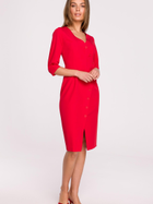 Sukienka midi jesienna damska Stylove S295 S Czerwona (5903887661058) - obraz 3