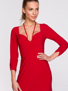 Sukienka midi jesienna damska Stylove S308 2XL Czerwona (5903887663076) - obraz 3